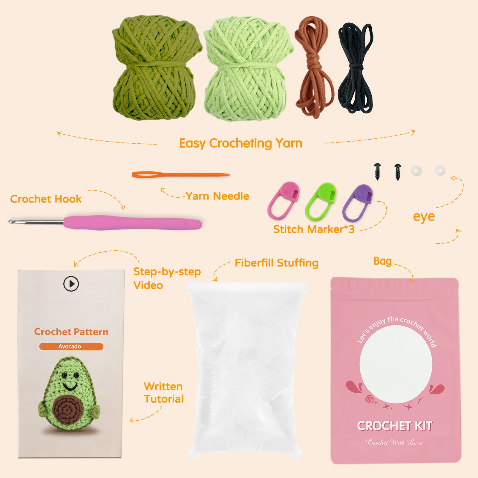 Avvy the Avocado — Crochet Kit