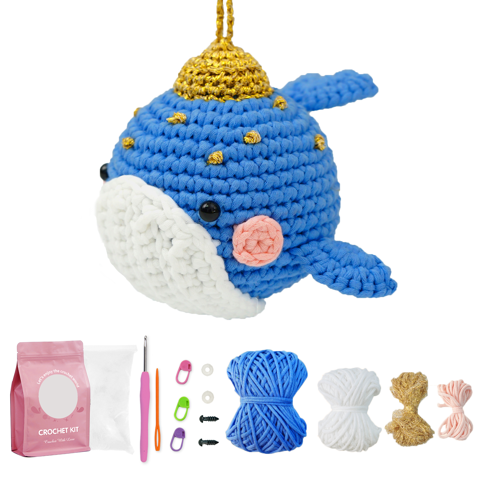 Whale beginner crochet kit by yammiami